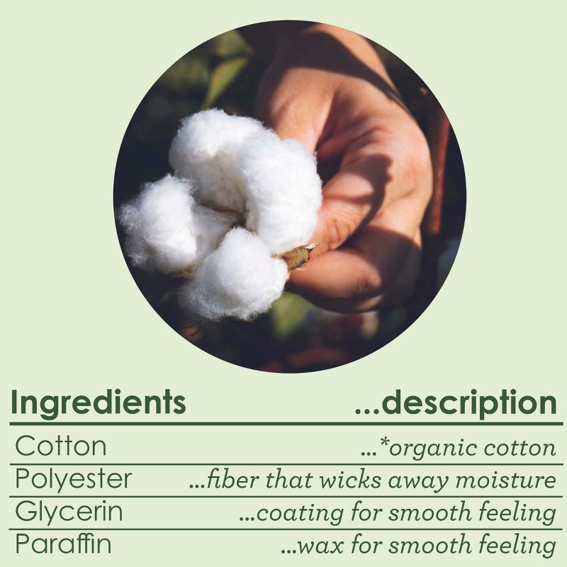 L . Organic Cotton Full Size Multipack Tampons - Regular/Super, 6 of 14