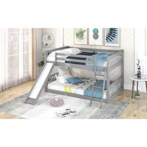 NicBex Full over Full Bunk Bed with Guardrail and Convertible Slide,Loft Bed with Ladder,Modern Bunk Beds,Noise Reduced Bunk Beds for Bedroom - 1 of 4