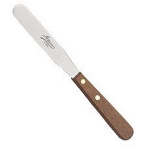 Unique Bargains Wood Handle Stainless Steel Smooth Wide Spatula Silver Tone  11.2 Long 1 Pc : Target