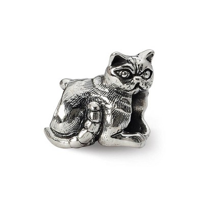Black Bow Jewelry Sterling Silver Exotic Shorthair Cat Bead Charm