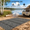 Airsurfer Large Charcoal Gray Outdoor Rug Stylish Geometric Outdoor Rug Decorative Accent for Patio Spaces - 2 of 4