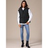 INSPIRE CHIC Women's Stand Collar Sleeveless Winter Lightweight Warm Padded Puffer Vest - 3 of 4