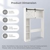 Costway Over the Toilet Bathroom Storage Cabinet with Sliding Barn Door & Shelves White - 3 of 4