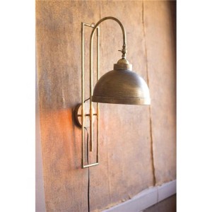 Wall Light, Antique Gold Wall Sconce 29"H - Metal Wall Mounted Lamp By Kalalou - 1 of 3