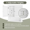 Aoibox White Bathroom Cabinet Wall Mounted Medicine Cabinet with 2 Doors Adjustable Shelves Over Toilet Storage Shelving - 4 of 4