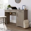 BeginningsHome Office Desk with Drawers Silver Sycamore - Sauder: Retro-Industrial Design, MDF Frame - 3 of 4