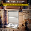 13"x20.5" Outdoor Kitchen Drawer – Stainless Steel BBQ Drawer with Double Storage, Flush Mount Handle & Smooth Glide Rails - 2 of 4
