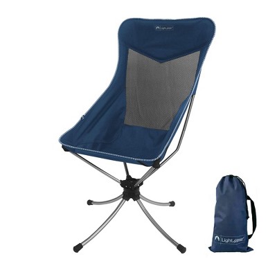 Lightspeed 511023 Silent Swivel Portable Lightweight Bucket Style 360 Degree Outdoor Lounge Chair with Travel Bag, Blue