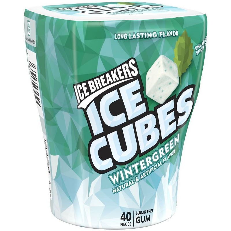 Ice Breakers Ice Cubes Wintergreen Sugar Free Gum - 40ct, 1 of 6