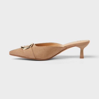 Women’s Larissa Pointed Toe Mule Heels – A New Day
