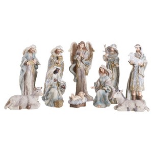 Transpac Resin Nativity Figure Set of 10 Colorful Christmas Sculptures for Indoor Tabletop Decoration and Gift Giving - 1 of 1