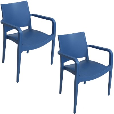 Blue mesh patio online chairs