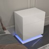 LED Nightstands Bedside Table, Night Stand With 3 Storage Drawers, LED Lights, Modern Bedside Table, Stylish Bedside End Side Table Furniture - 4 of 4