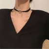 Black Necklaces for Women, Adjustable Layered Velvet Leather Lace Collar Necklace - 2 of 4