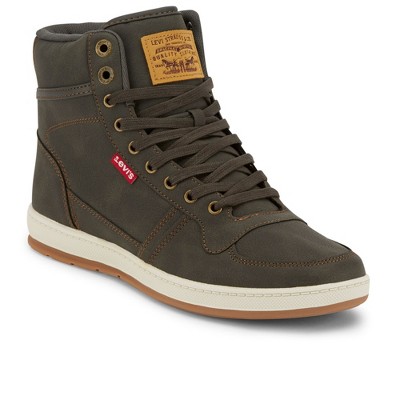 Levi's Mens Stanton Waxed Ul Nb Fashion Hightop Sneaker Shoe, Charcoal/tan,  Size 9 : Target