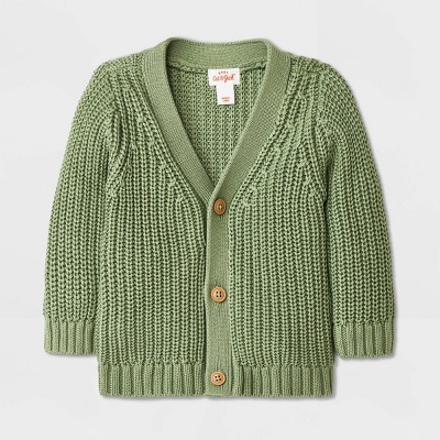 Baby Front-Button Cardigan - Cat & Jack™ Green 0-3M