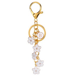 Unique Bargains  Metal Small Beautiful Personalized Flower Keychain for Handbag Purse - 1 of 4