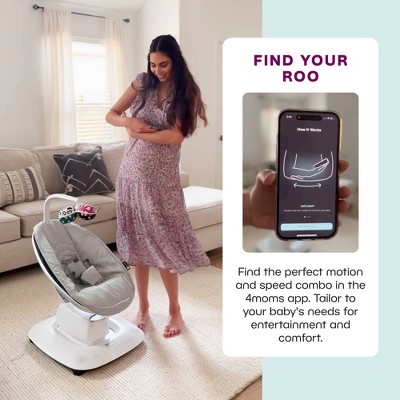 Classic Gray Smart Plug-in Musical Baby Rocker