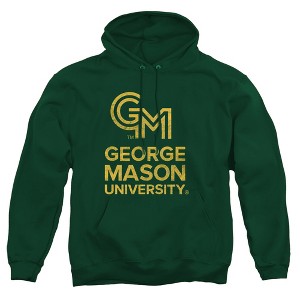 Men's George Mason University Official Distressed Primary Logo Pull-Over Hoodie - 1 of 4