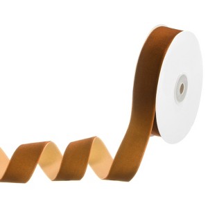Unique Bargains Nylon Single Face Thin Velvet Fabric Ribbons 10 Yards 1 Pc - 1 of 4