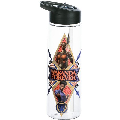 Marvel Black Panther Wakanda Forever Logo Water Bottle - WHITE