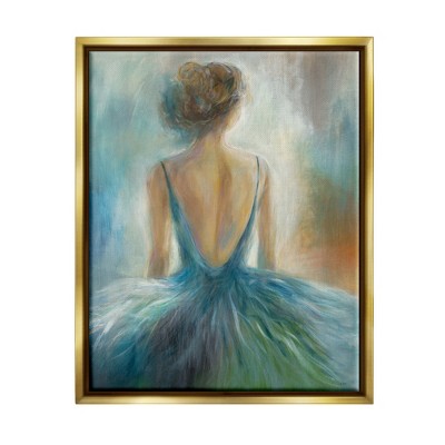 Stupell Industries Ballet Girl Blue Orange Figure Painting