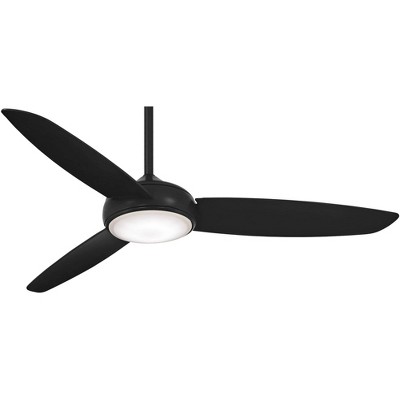 54" Minka Aire Modern Indoor Outdoor Ceiling Fan with LED Light Remote Control Coal Opal Glass Wet Rated for Patio Exterior Porch