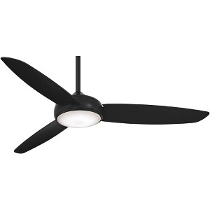54" Minka Aire Modern Indoor Outdoor Ceiling Fan with LED Light Remote Control Coal Opal Glass Wet Rated for Patio Exterior Porch - 1 of 4