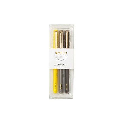 Photo 1 of 2PK-Post-it 3ct Felt Tip Colored Pen Set Yellow/Gray/Charcoal