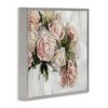 Stupell Industries Elegant Pink Roses Arrangement Framed Giclee Art, Gray, 24" x 24" - 2 of 4