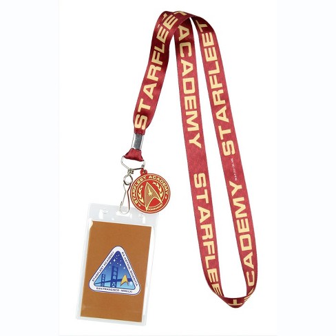 Star Trek Starfleet Academy Command Id Badge Holder Key Lanyard