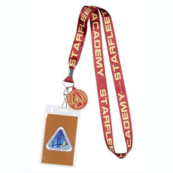 Star Trek Starfleet Academy Command ID Badge Holder Key Lanyard Red