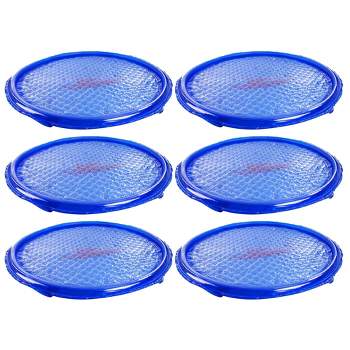Solar Sun Rings UV Resistant Above Ground Inground Swimming Pool Hot Tub Spa Heating Accessory Circular Heater Solar Cover, Blue (6 Pack)