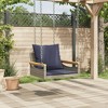 vidaXL Swing Bench with Cushions Gray 24.8"x24.4"x15.7" Poly Rattan - 3 of 4
