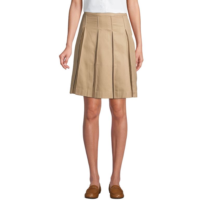 Lands' End Lands' End School Uniform Women's Solid Box Pleat Skirt Top of Knee, 2 of 6