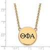 Black Bow Jewelry 14k Yellow Gold Plated Sterling Silver Theta Phi Alpha Greek Life Necklace 18 Inch - 2 of 4