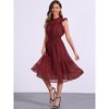 Allegra K Women's Sleeveless Smocked Waist Gilding Metallic Stars Chiffon Party Dress - 4 of 4