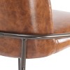 Set of 2 Upholstered Bar Stools with Backs, Metal Frame Counter Height Chairs, Modern Faux Leather Barstool for Kitchen-The Pop Home - 4 of 4
