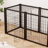 FURNIinspire Pet Crates And Houses Iron Dog Kennel Puppy Playpen With Top For Small Dogs, Indoor Dog Cage House, Black, 47.2"*22"*24" - 2 of 4