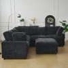 Cloud Couch Modular Sectional Sofa,100.5" V Shaped Couch, Convertible Wide Seater With Ottoman, 6 Seater For Living Room Set - 4 of 4