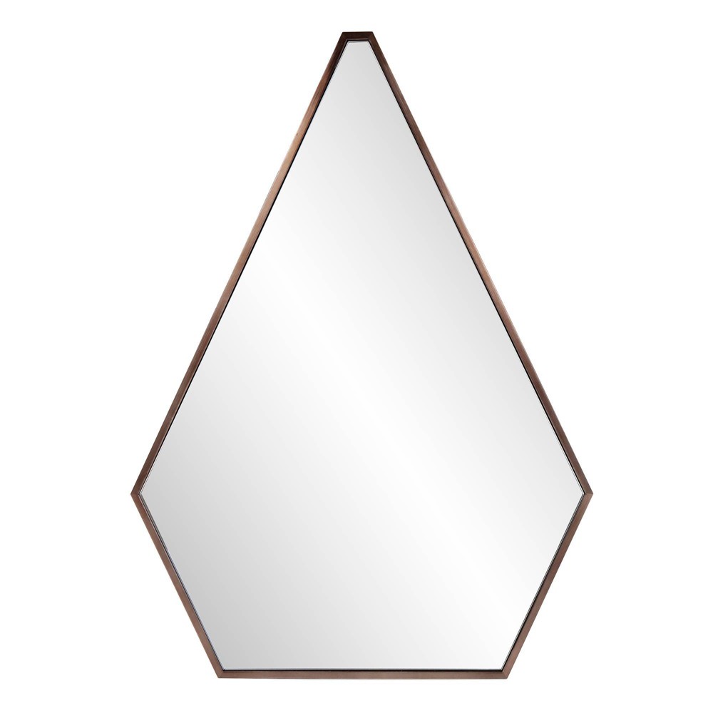 Howard Elliott 33"x24" 5 Sided Triangular Stainless Steel Framed Wall Mirror