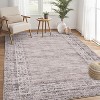 Vintage Bordered Washable Area Rug - Non-Slip Non-Shedding Stain Resistant Carpet, Soft Distressed Print Mat for Living Room, Nursery, Bedroom Office - 2 of 4