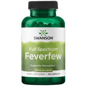 Swanson Herbal Supplements Full Spectrum Feverfew 380 mg 100 Caps. - 1 of 2