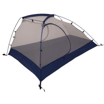 OUTSUNNY Tente de camping familiale 5-6 pers. - grande porte + 3 fenêtres -  dim. 4,55L x 2,3l x 1,8H m fibre verre polyester oxford gris pas cher 