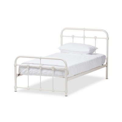 target white twin bed