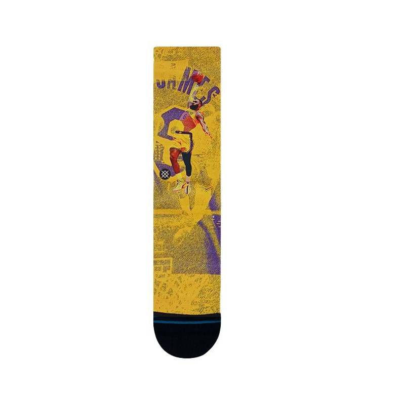 NBA Los Angeles Lakers Scratch Player Large Crew Socks - Lebron James, 4 of 6