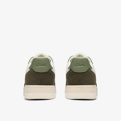 Clarks Mens Newick Lace Sneakers Green Shoes 11 Medium — фото 5