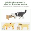 Artloge Elevated Dog Bowls Feeder Stand Bamboo 4 Level Adjustable Raised Food Water Pet Cat Feeding Station with two Bowls - 4 of 4