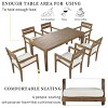 7-Piece Acacia Wood Patio Dining Set With Extendable Dining Table,Patio Dining Set With Wood Frame,Outdoor Furniture -Maison Boucle - 4 of 4