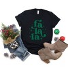 Simply Sage Market Whimsical Fa La La Short Sleeve Tee - L - Black - 3 of 4